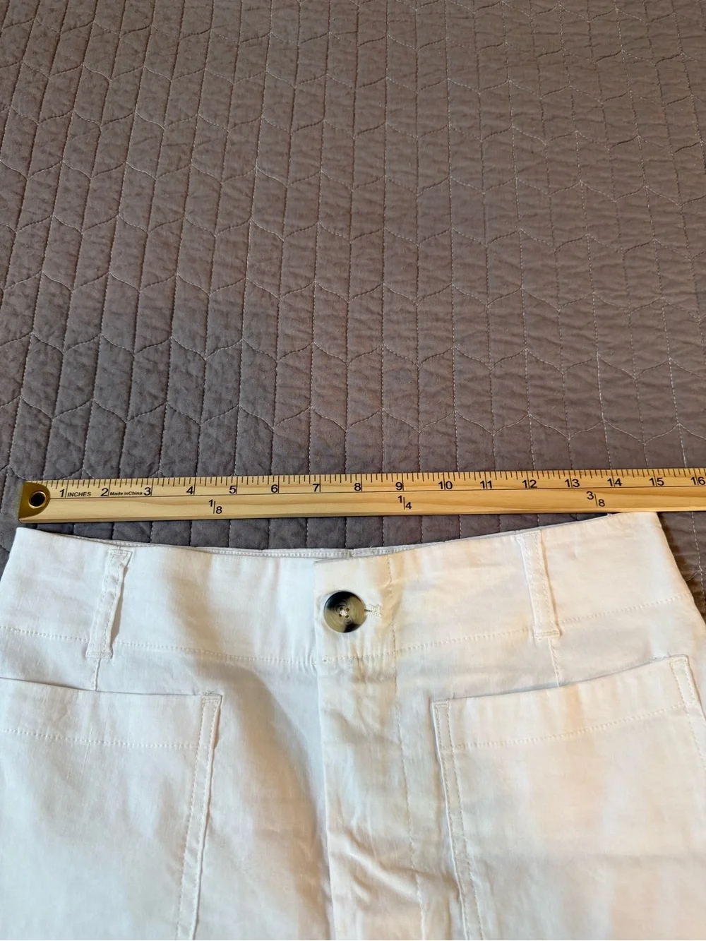 Maeve Collette White Wide-Leg High-Rise Cropped Pants - Picture 12 of 12